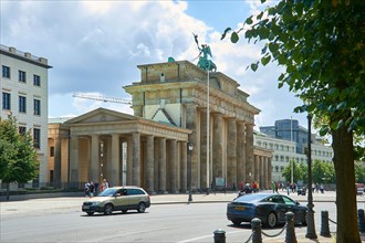06.07.2020, Germany, Berlin, Strasse des 17. Juni, View of the Brandenburg Gate, Berlin, Berlin,