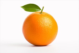 Single clementine fruit on white background. KI generiert, generiert, AI generated