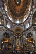 Chancel and domed vault of the Rectorate Church of St Peter, completed in 1733, Vienna, Austria,