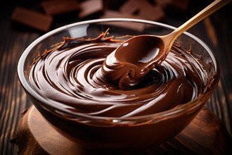 Chocolate cream in bowl. KI generiert, generiert, AI generated