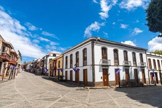 Beautiful streets in the square next to the Basilica of Nuestra Senora del Pino in the municipality