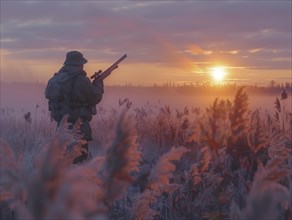 Hunting rifle, sporting rifle, AI generated