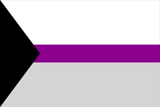 Illustration of the Demisexual Pride Flag. Symbol of sexual minorities