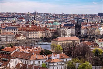 View, City view, Old town, Roofs, Church, Cathedral, Cathedral, Sightseeing, Sightseeing, Vltava