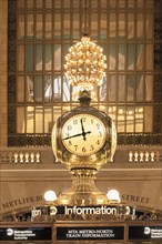 Bronze clock in the concourse of Grand Central Station, Manhattan, New York City, New York, USA,