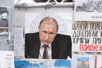 Target with a picture of Russian President Vladimir Putin, Riga, Latvia, Europe