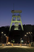 Prosper-Haniel colliery, at the blue hour, winding tower, Bottrop, Ruhr area, North