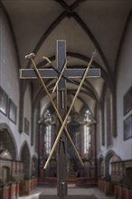 Cross with Jesus' instruments of torture for the procession for 350 years, St Johanniskirche,