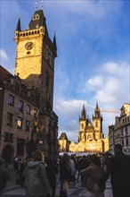 Tourism, sightseeing, apostle clock, clock, attractiveness, historical, Old Town Prague, sun,