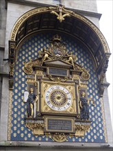 Paris 1er arrondissement. Conciergerie clock, oldest in Paris, Ile de la cite, Ile de France,
