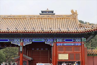 China, Beijing, Forbidden City, UNESCO World Heritage Site, Detailed view of an ornate entrance