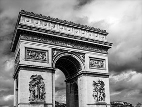 Paris. Arc de Triomphe on Charles de Gaulle square, Ile de France, France, Europe