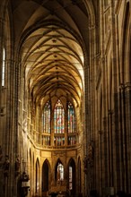 Excursion, trip, church, cathedral, cathedral, Prague Castle, St Vitus Cathedral, interior view,