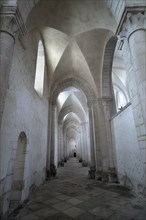 Aisle of the former Cistercian monastery of Pontigny, Pontigny Abbey was founded in 1114, Pontigny,