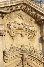 Galerie Ducastel, Relief on the facade, Avignon, Vaucluse, Provence-Alpes-Cote d'Azur, South of
