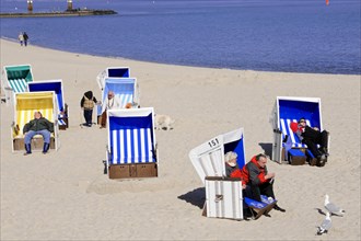 On the beach, Hoernum, Sylt, North Frisian island, Schleswig Holstein, people relaxing in beach