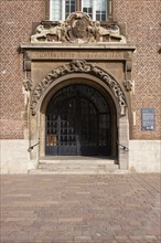 Entrance to the New Town Hall in Bremen, Hanseatic City, State of Bremen, Germany, Europe