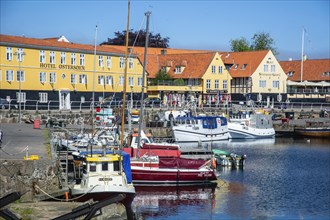 The port of Svaneke on the island of Bornholm, Baltic Sea, Denmark, Scandinavia, Northern Europe,