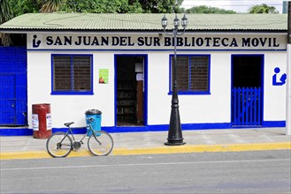 San Juan del Sur, Nicaragua, Central America, Mobile library service on a street in San Juan del