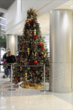 AUGUSTO C. SANDINO Airport, Managua, Nicaragua, A large, decorated Christmas tree in the airport