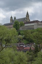 View of the Comburg, Way of St James, castle, church, Benedictine monastery, Benedictine order,