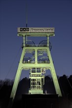 Prosper-Haniel colliery, at the blue hour, winding tower, Bottrop, Ruhr area, North