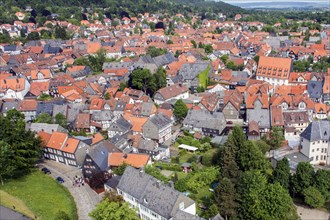 Old town of Goslar with half-timbered houses on 06/06/2015, Goslar, Lower Saxony, Germany, Europe