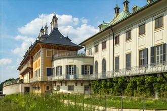 Pillnitz Castle on the Elbe in Pillnitz, Dresden, Saxony, Germany, for editorial use only, Europe