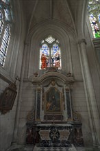 Side altar of Notre Dame de l'Assomption Cathedral, Lucon, Vendee, France, Europe