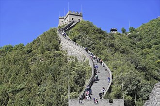 Great Wall of China, near Mutianyu, Beijing, China, Asia, Tourists visit a section of the Great