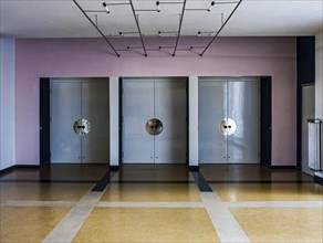 Entrance interior Bauhaus Dessau Saxony-Anhalt, Germany, Europe