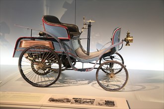 Benz Motor-Velociped Comfortable from 1898, Mercedes-Benz Museum, Stuttgart, Baden-Wuerttemberg,