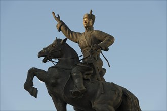 Statue of Damdin Suekhbaatar on Genghis Khan Square or Suekhbaatar Square in the capital