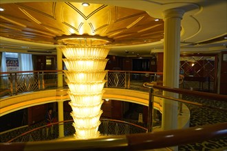 Cruise ship on the Yangtze River, Yichang, Hubei Province, China, Asia, An impressive chandelier
