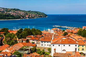 View of the marina, harbour town of Koper on the Adriatic coast, Slovenia, Koper, Slovenia, Europe