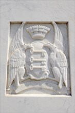Coat of arms of Avignon, Park Le Rocher des Doms, Avignon, Vaucluse, Provence-Alpes-Cote d'Azur,