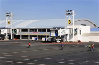 AUGUSTO C. SANDINO Airport, Managua, Overview of the airport terminal with aircraft bridges and