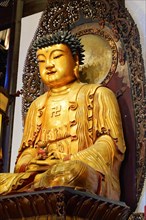 Jade Buddha Temple, Buddha, Puxi, Shanghai, Shanghai Shi, China, Golden Buddha statue, skilfully