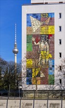 Man, the measure of all things, mural by Walter Womacka, Friedrichgrachtstrasse, Berlin, Germany,