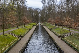 Canal in the castle park, Ludwigslust, Mecklenburg-Vorpommern, Germany, Europe
