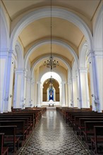 Cathedral Nuestra Senora de la Asuncion, Old Town, Granada, Nicaragua, Empty pews in a peaceful