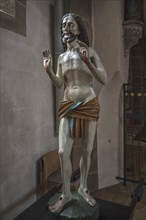 Life-size, carved figure of Jesus, 350-year-old processional figure in St Michael's Church,