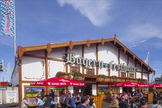 Bavarian festival hall or Bavarian tent, catering at the Bremen Osterwiese folk festival,