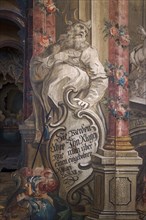 Detailed view of the Holy Sepulchre around 1750, the prophet Zechariah, St Oswald Church, Baunach,