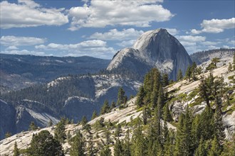 View from Olmsted Point to Half Dome, Yosemite National Park, California, United States, USA,
