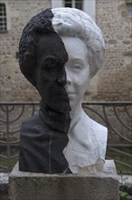 Bust by Emmanuel Sellier: Sculpture of Jouvence, portrait du tempos retrouve, Langeais, France,