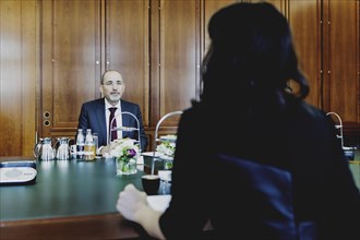 (L-R) Annalena Baerbock (Alliance 90/The Greens), Federal Foreign Minister, meets Ayman Safadi,