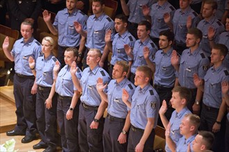 Assembly for the swearing-in of 639 young Berlin police officers, Berlin, 02 July 2015, Berlin,