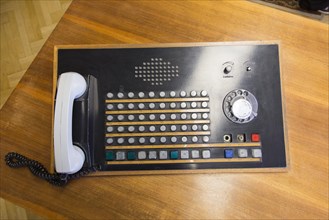 Stasi Museum in the former MfS buildinge.telephone system in the antechamber of the former head of