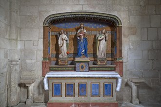 Marian altar in the Cathedral of Notre Dame de l'Assomption, Lucon, Vendee, France, Europe